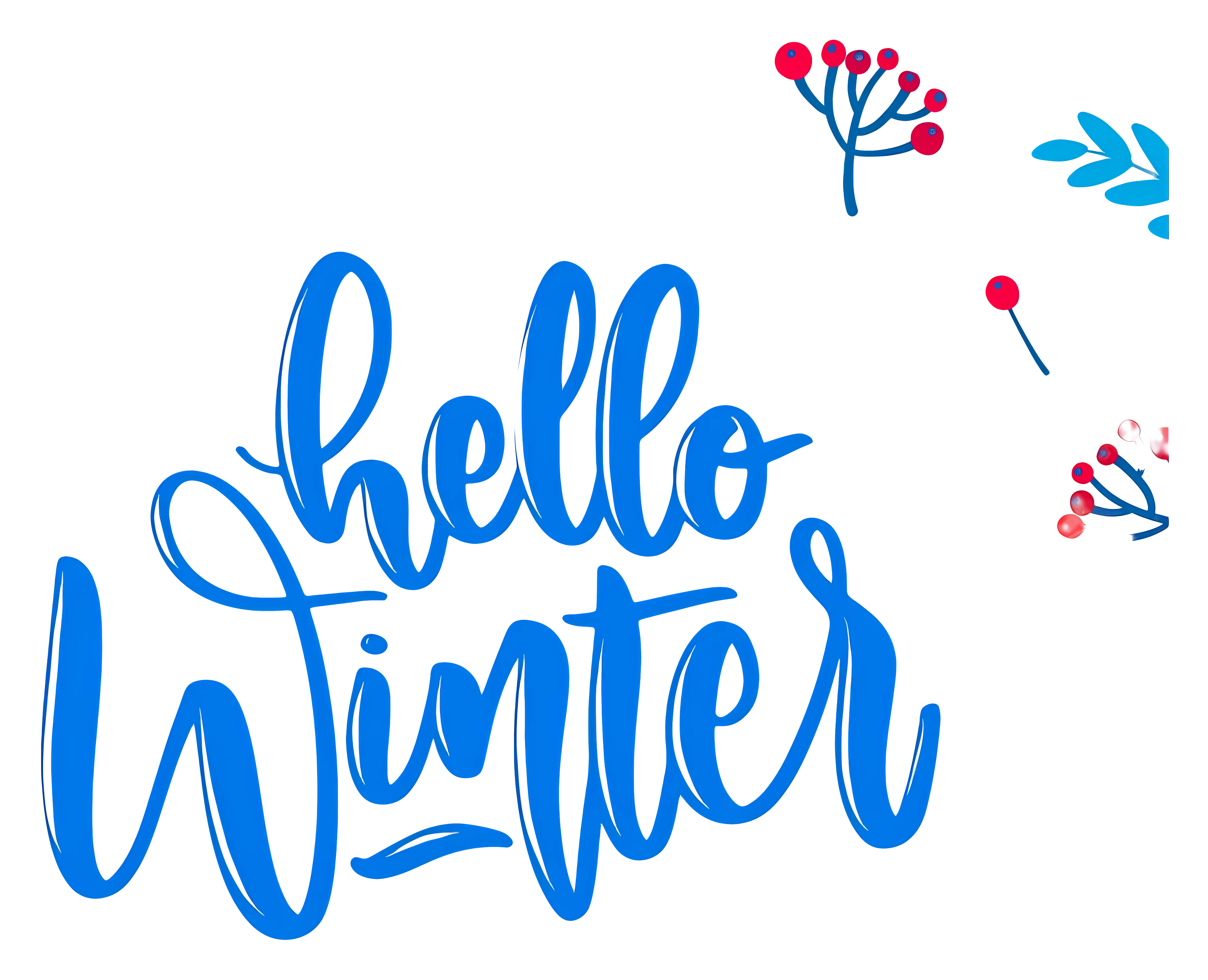 Hello Winter Typography Artwork