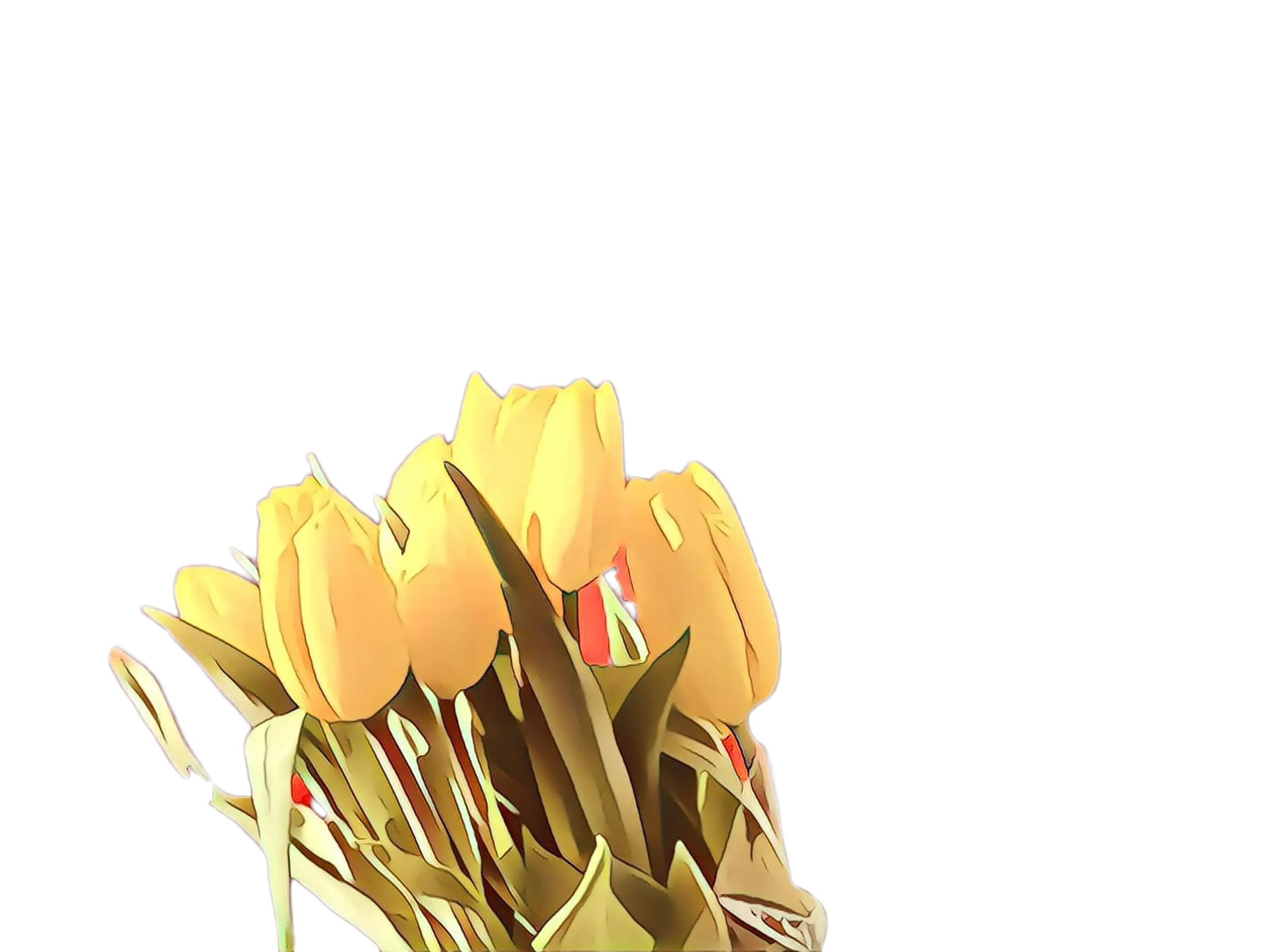 Beautiful Yellow Tulips in a Bouquet