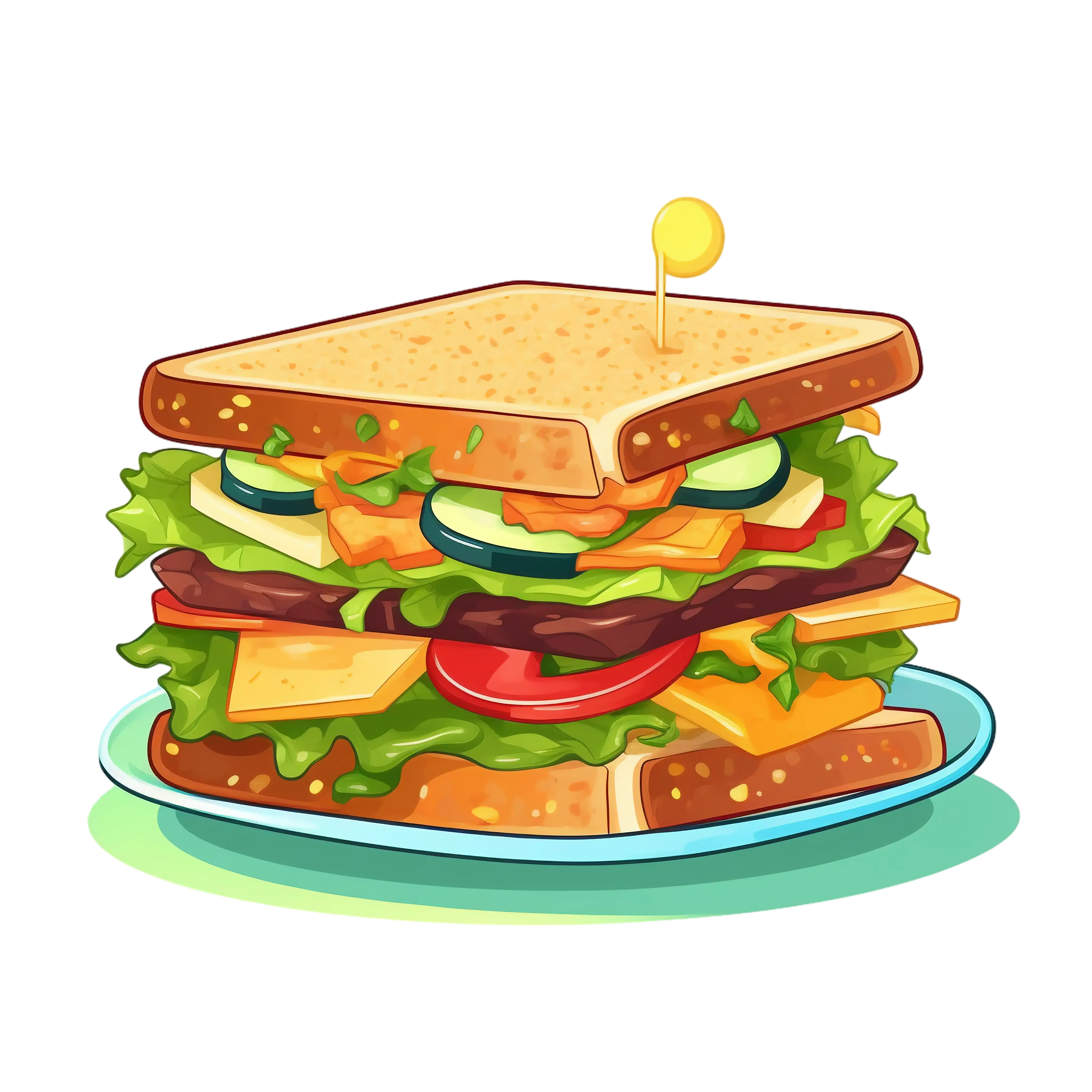 Delicious Vegetable Sandwich with Fresh Ingredients