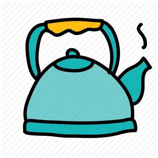 Cartoon Blue Teapot