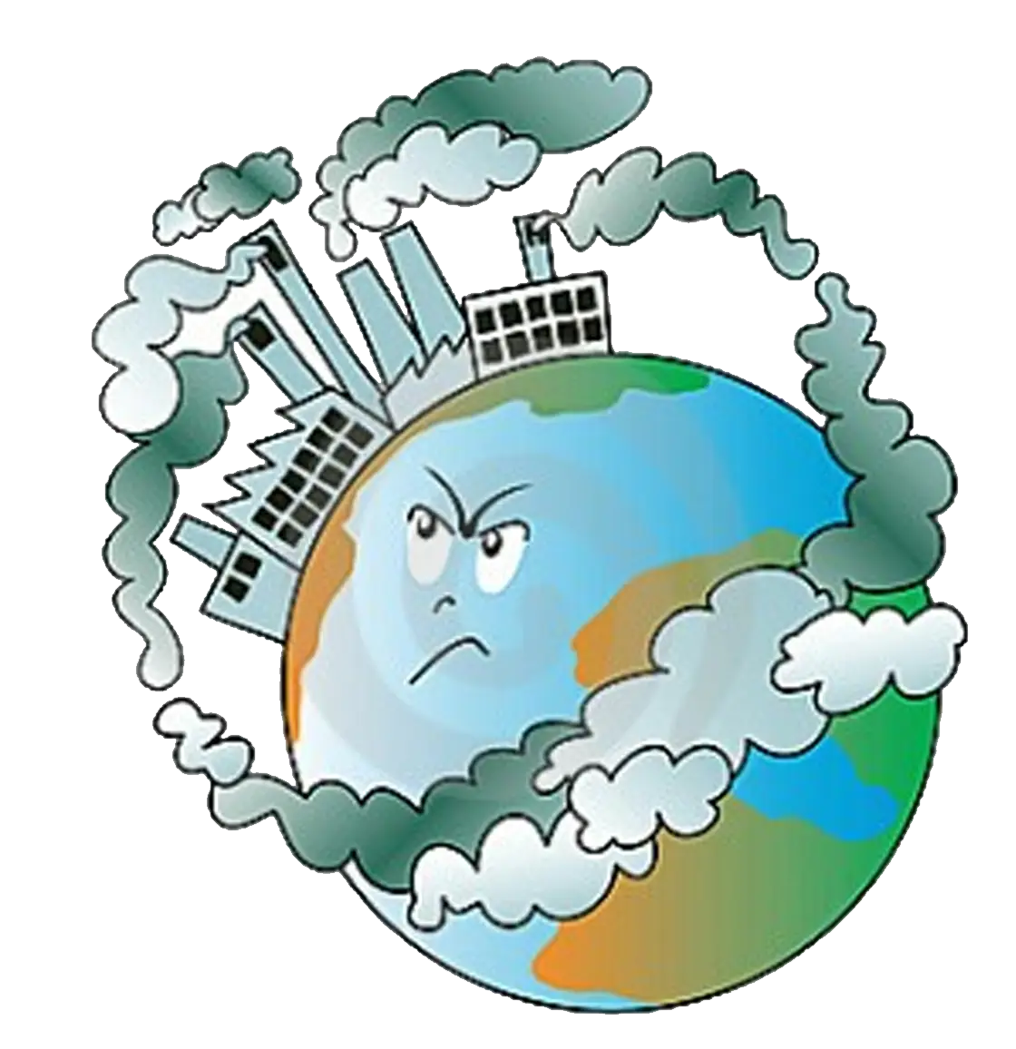 Polluted Earth Illustration