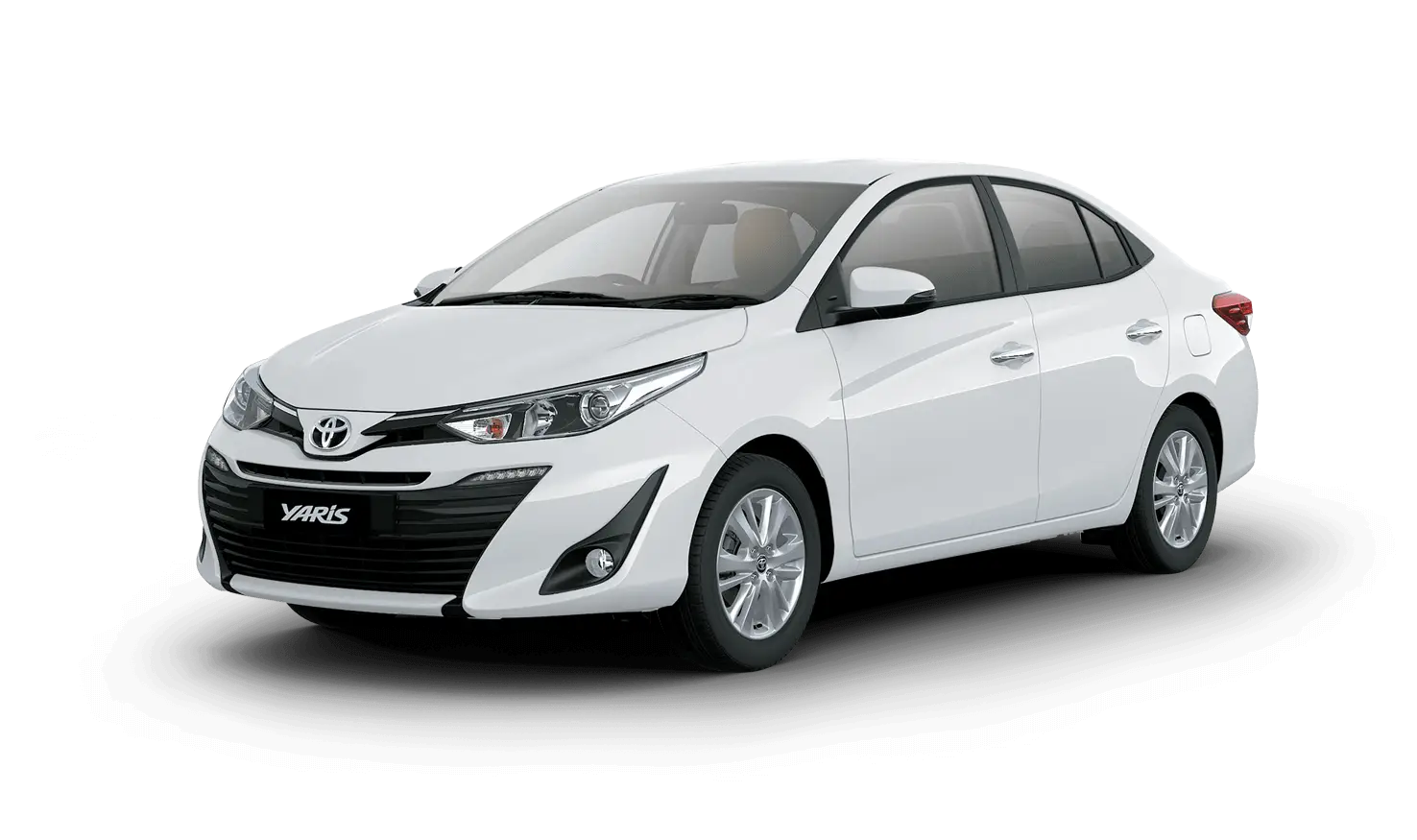 White Toyota Sedan for Urban Travel