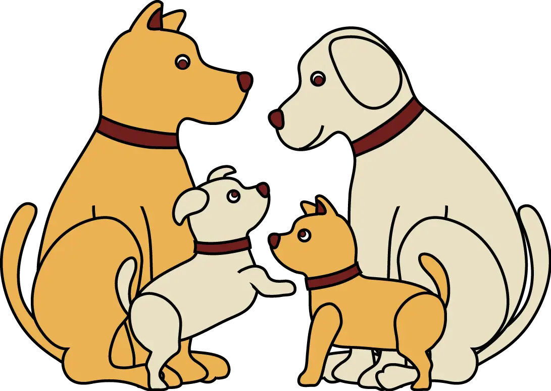 Cartoon Dog Family