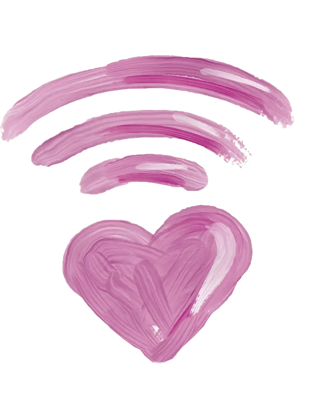 Pink WiFi Heart Symbol