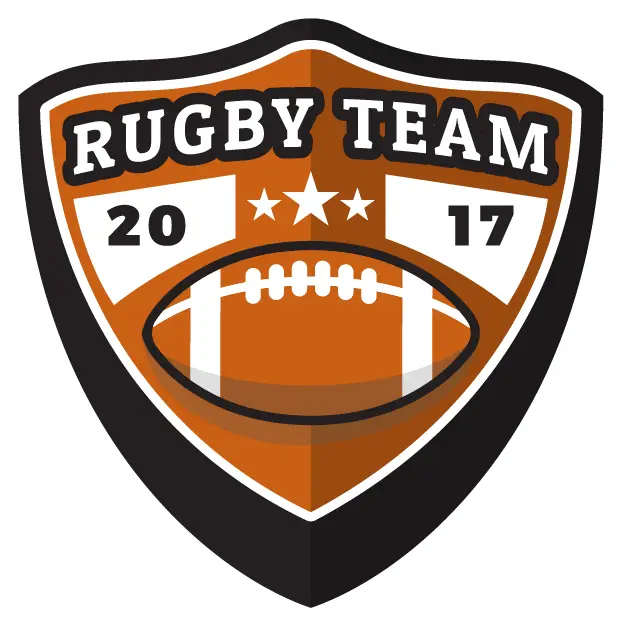 Rugby Team Logo with Shield Design