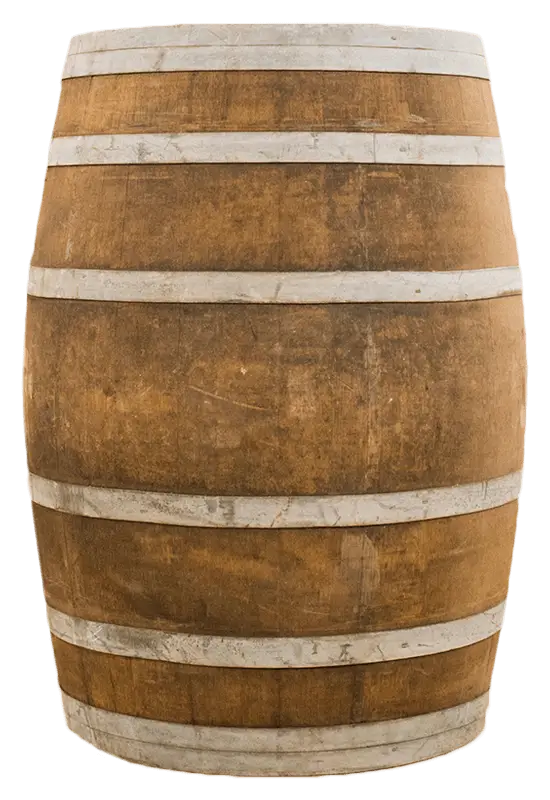 Traditional Wooden Barrel with Rustic Finish