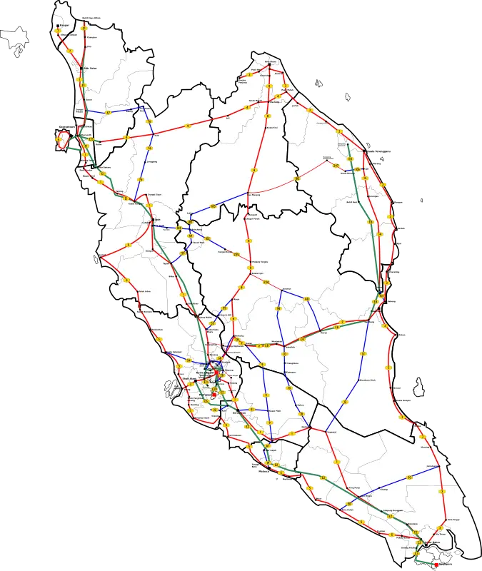 Detailed Map with Roads