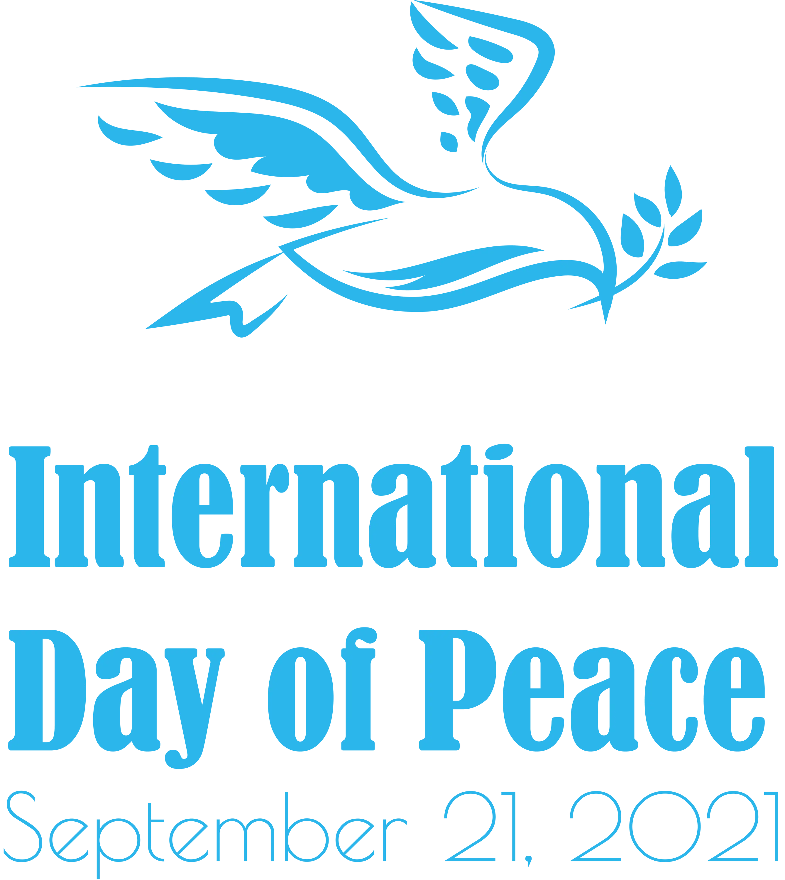 Blue Dove Illustration for International Day of Peace