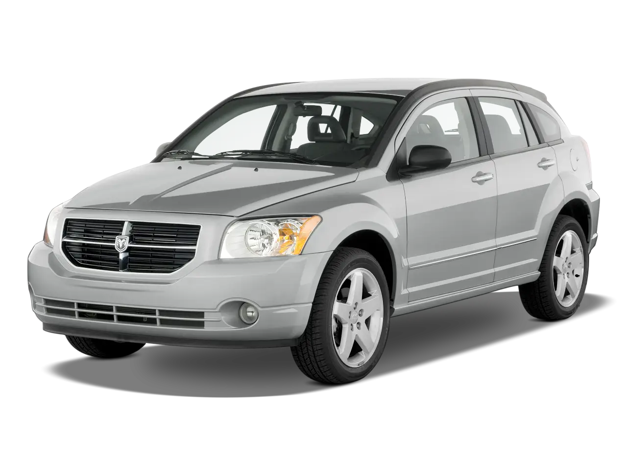 Silver Car on Transparent Background