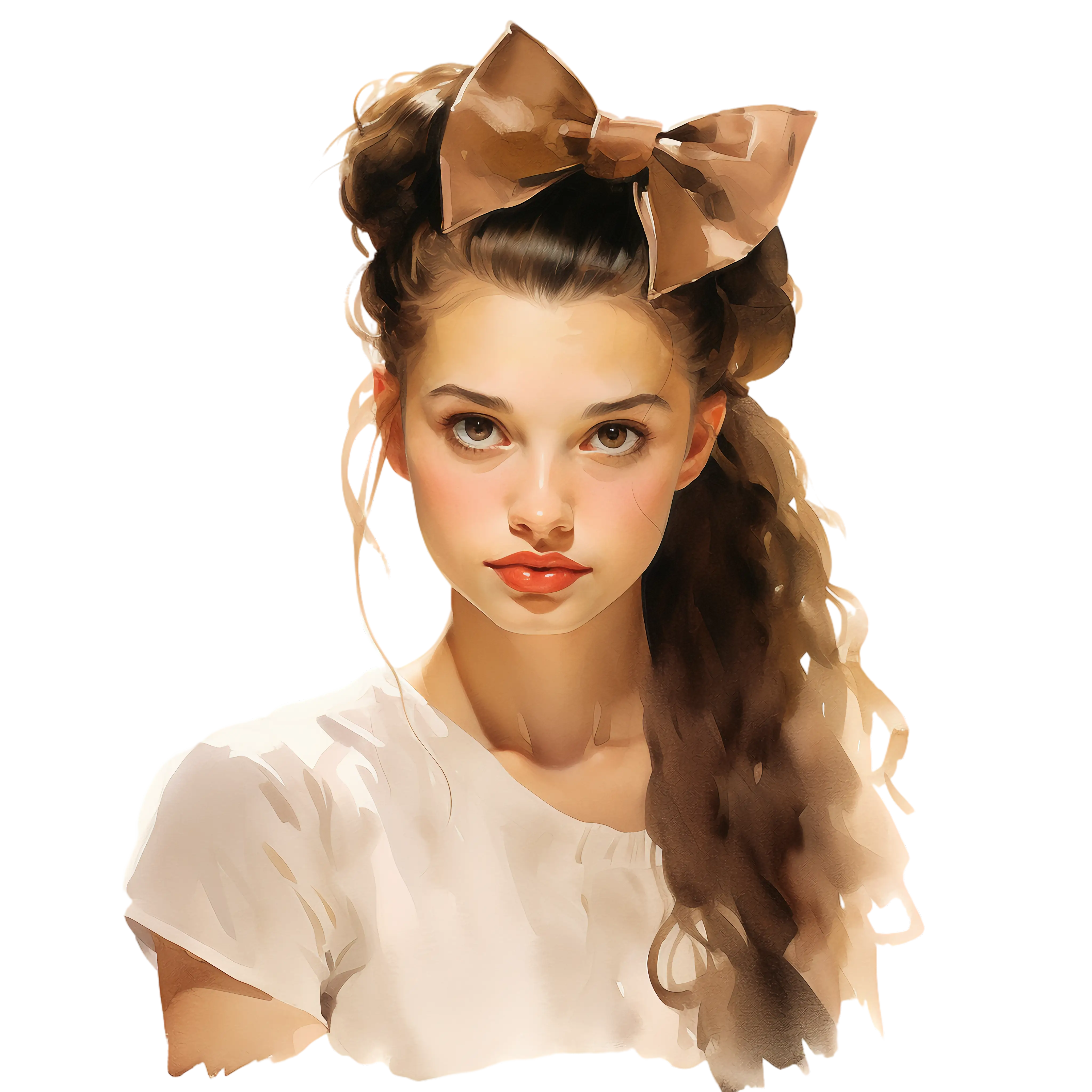Girl with Brown Bow