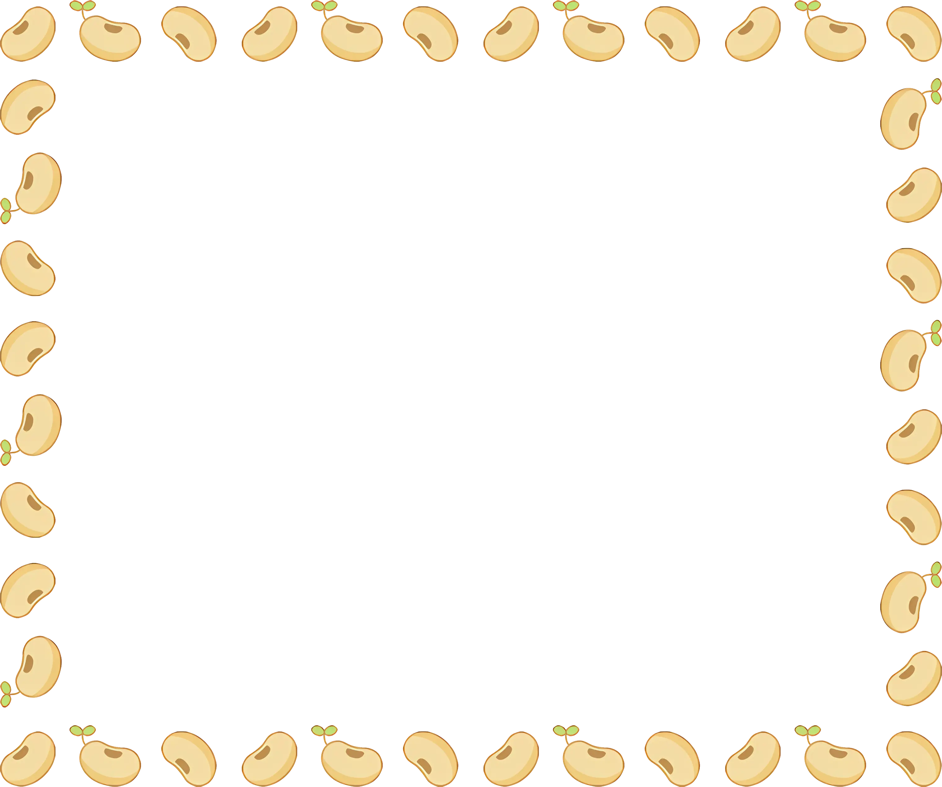 Frame Made of Beans and Sprouts Illustration