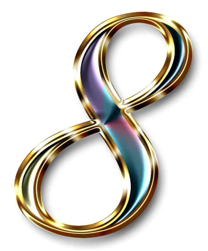 Shiny Golden Number Eight