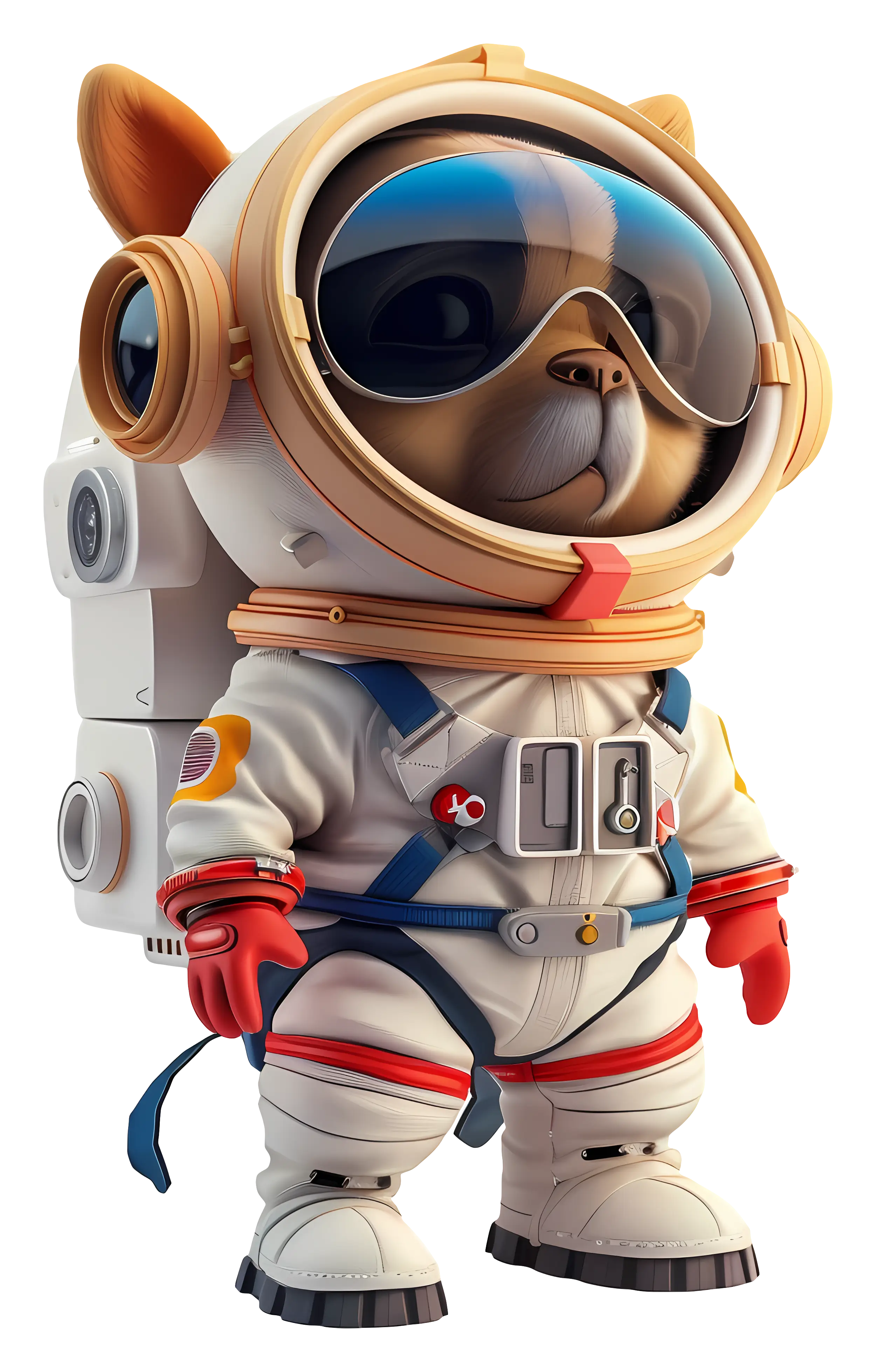 Adorable Dog Astronaut Cartoon Illustration