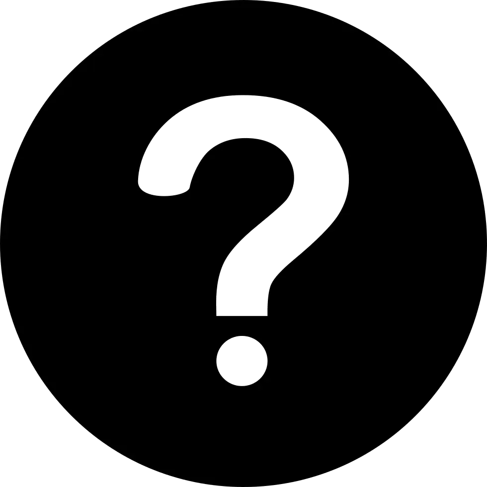 Black Question Mark in a Circle Icon