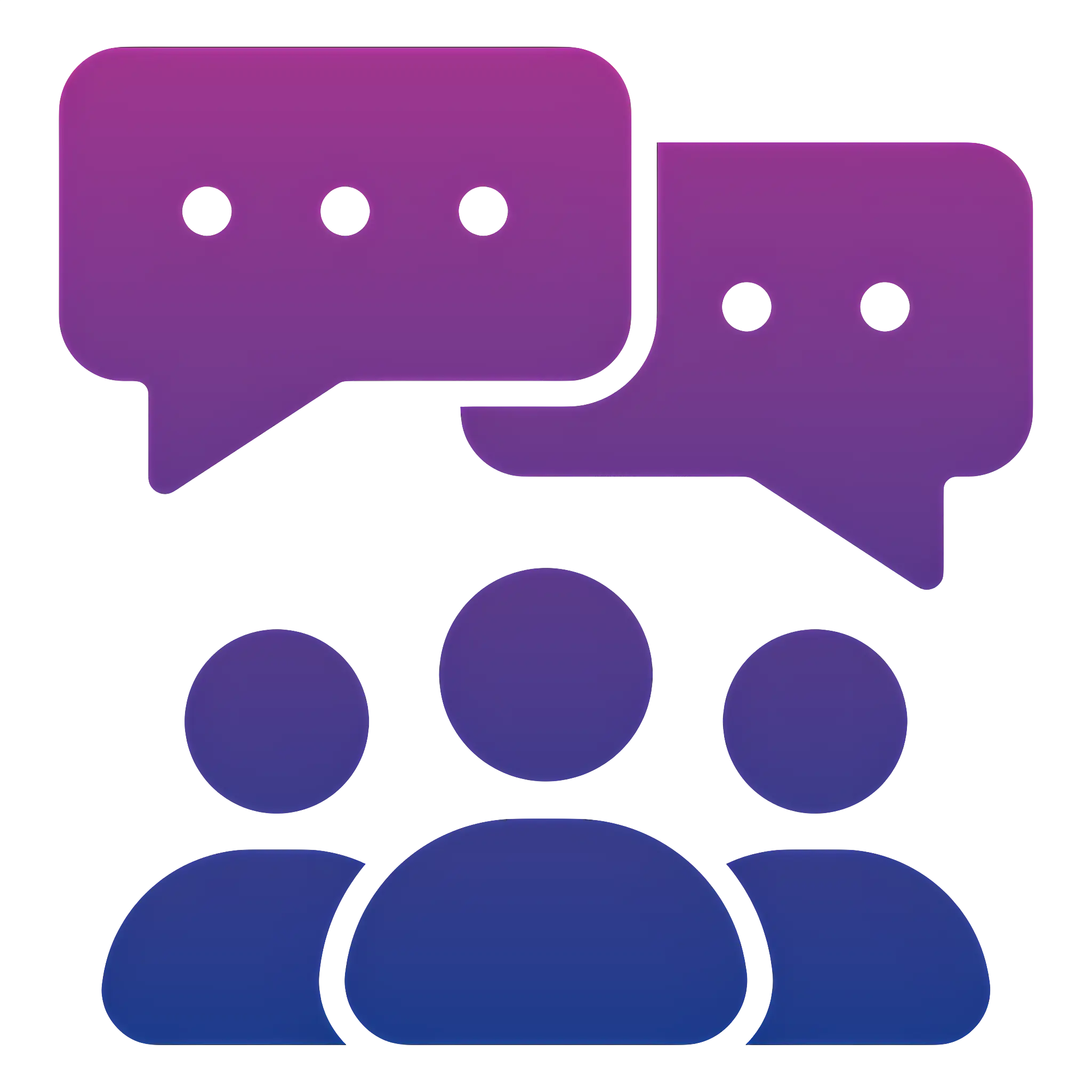 Chat Bubble with Group Icon