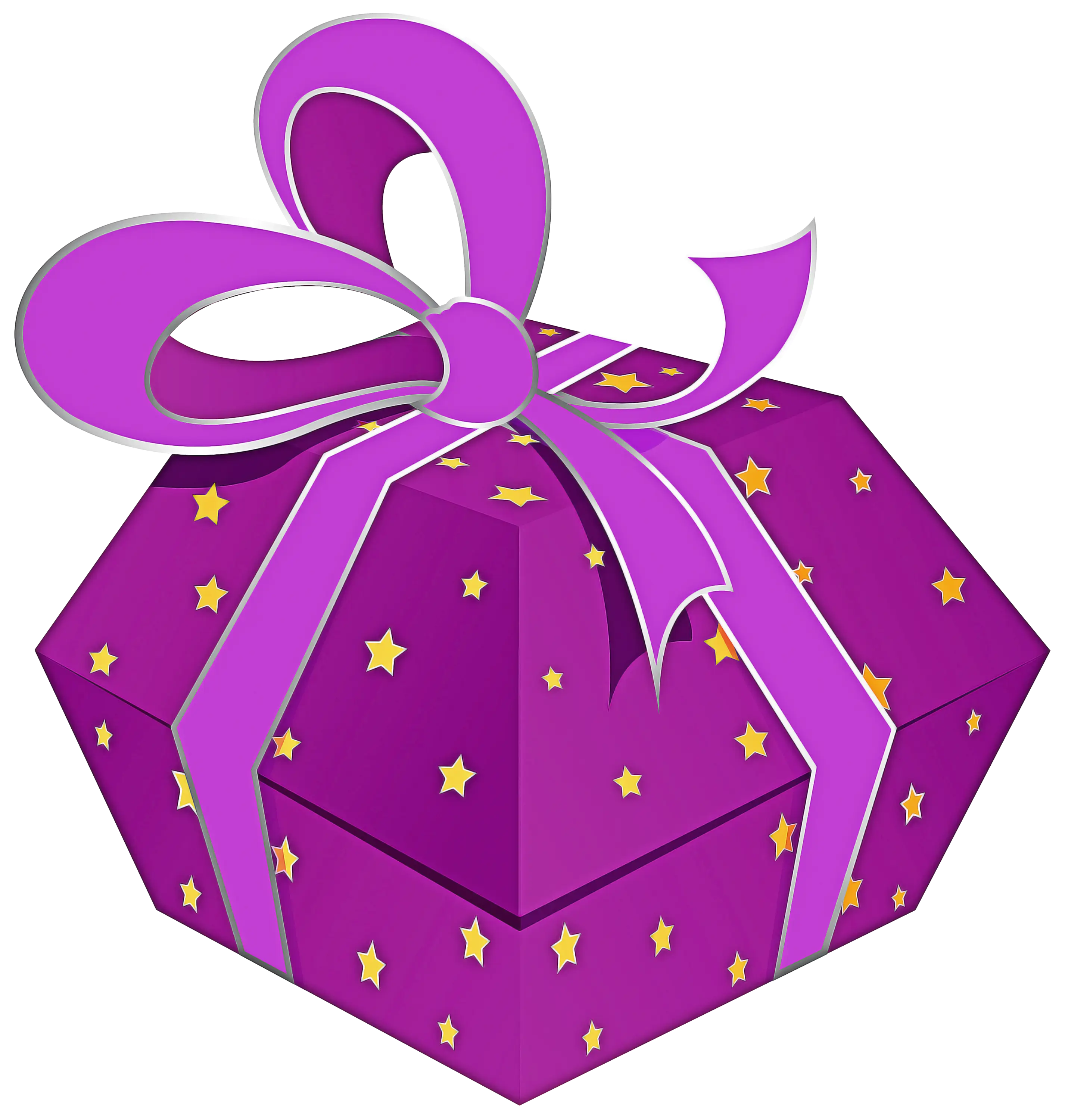 Purple Gift Box with a Bow for Celebrations