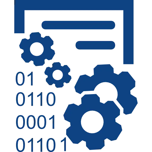 Digital File Automation Illustration with Binary Code