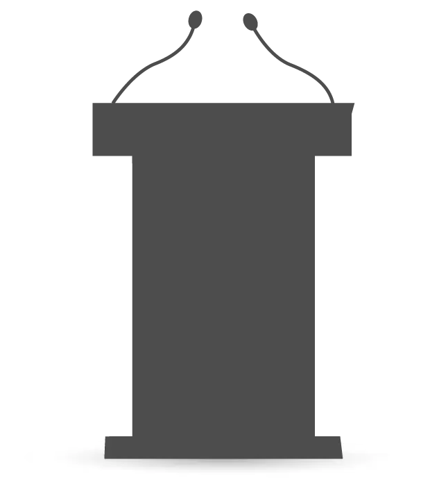 Podium with Microphones