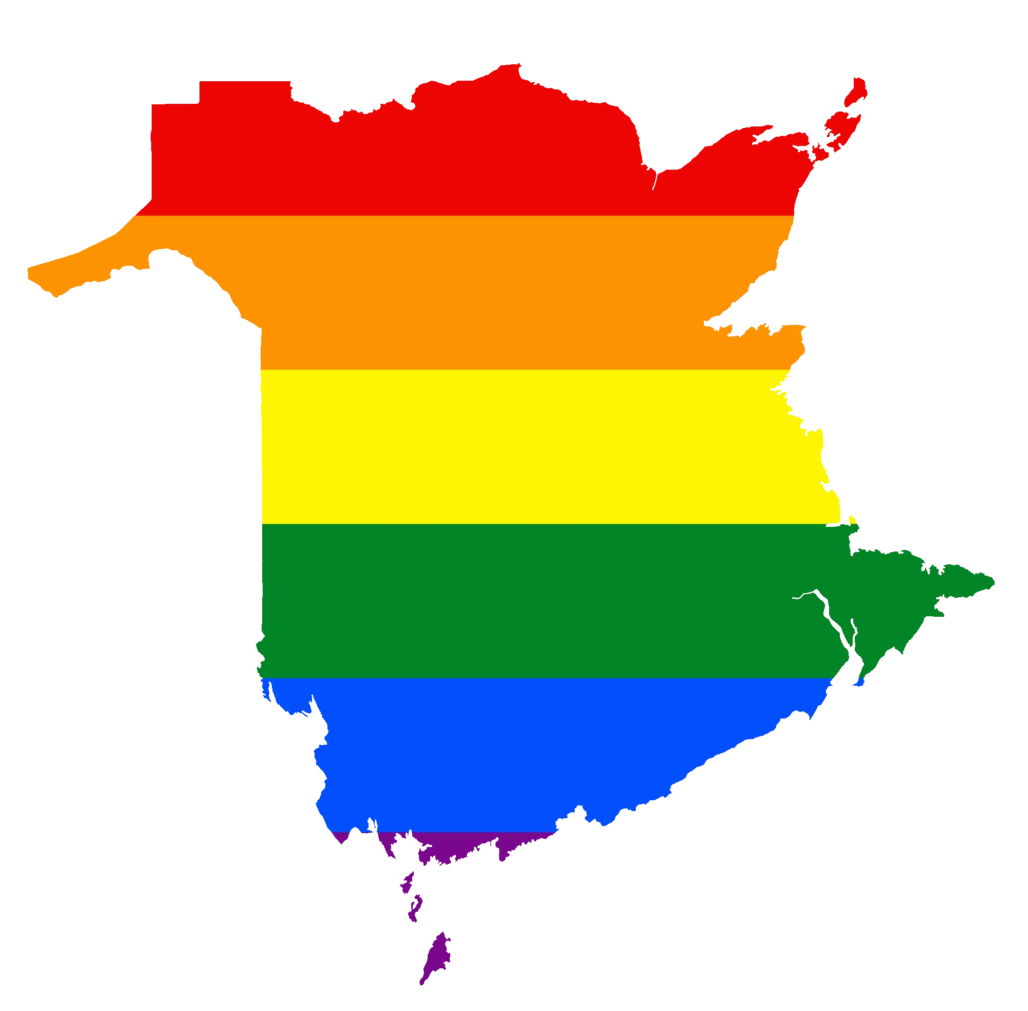 Rainbow Flag Map Symbolizing Equality