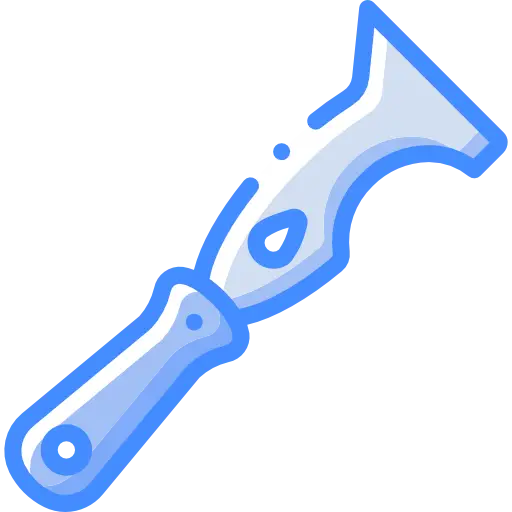 Blue Scraper Tool Icon for Utility