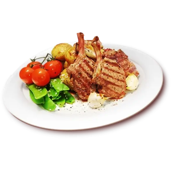 Delicious Grilled Lamb Chops with Vegetables