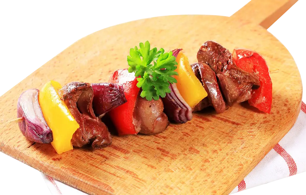 Grilled Vegetable and Meat Skewers