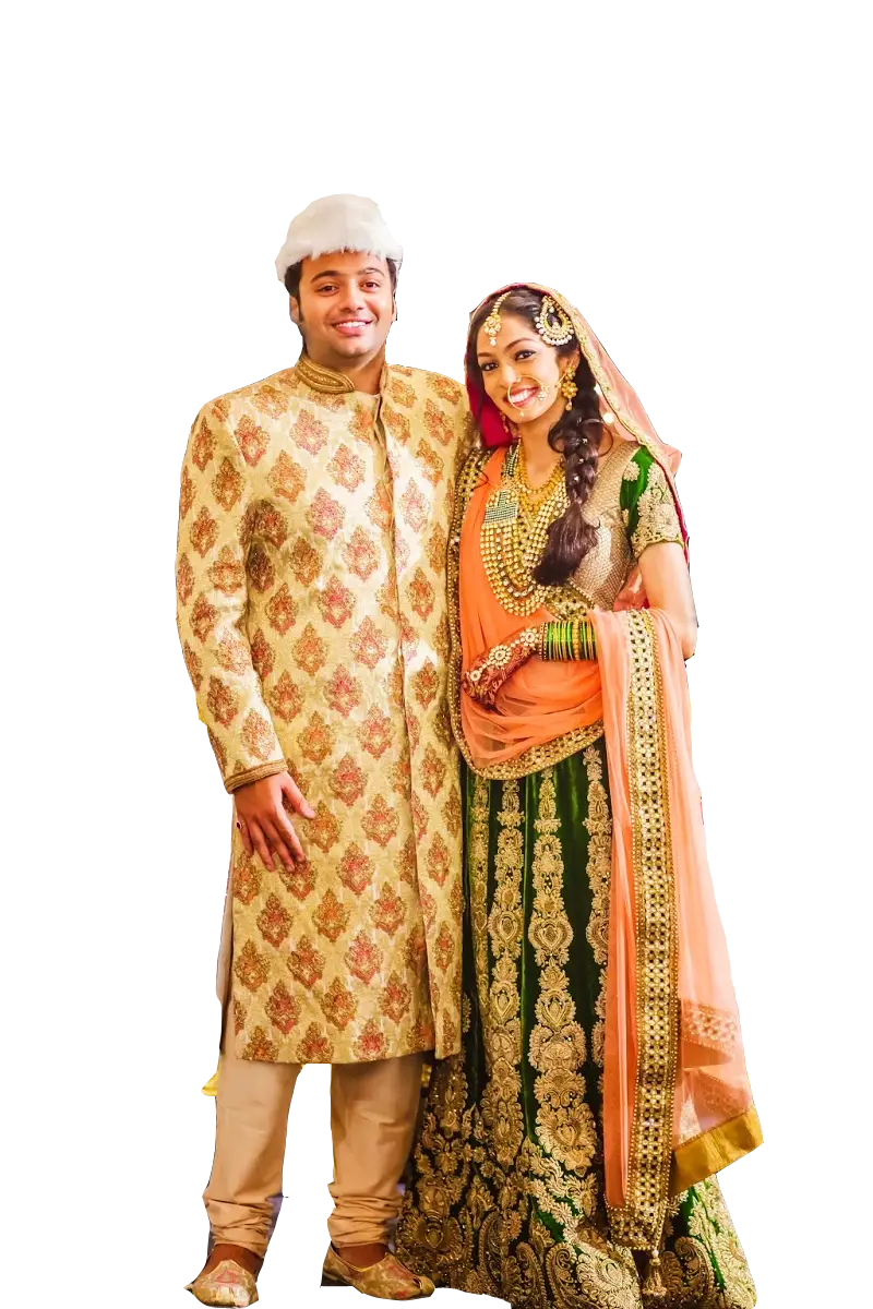 Couple in Traditional Wedding Attire