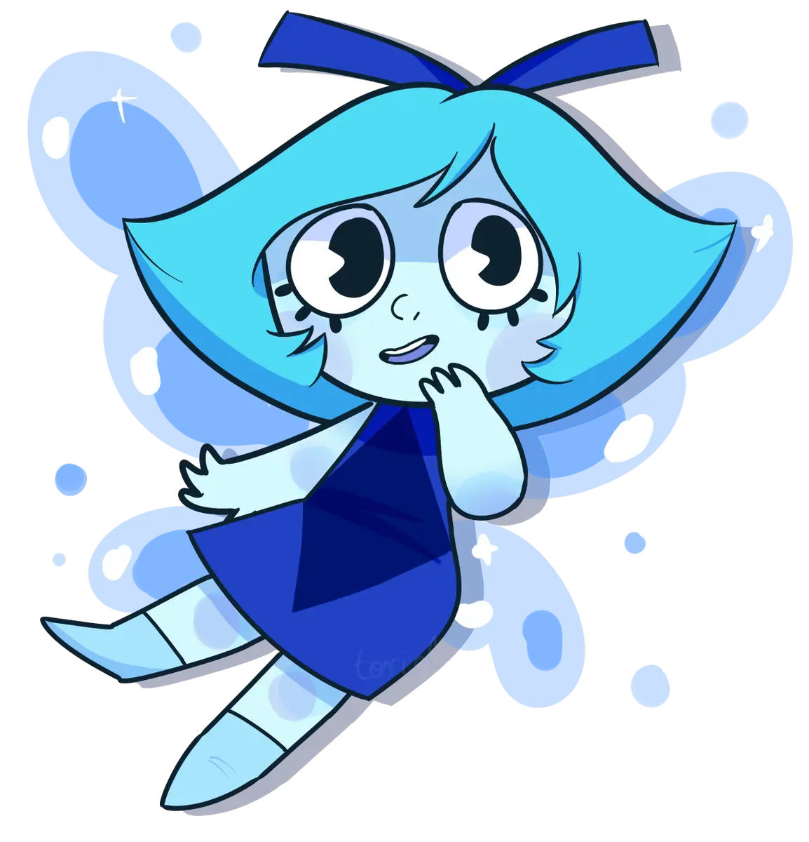 Cute Blue Cartoon Character