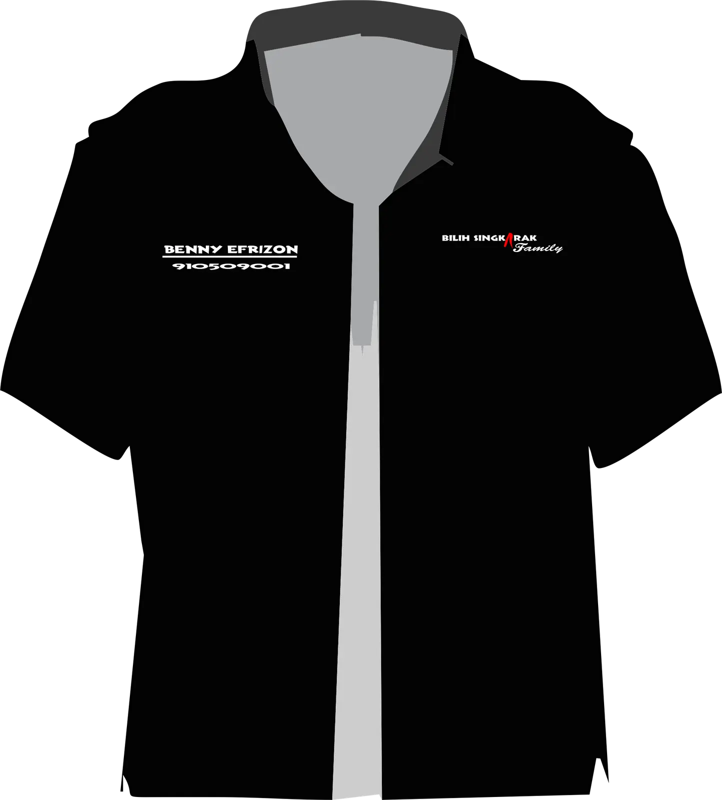 Black Shirt Vector Illustration