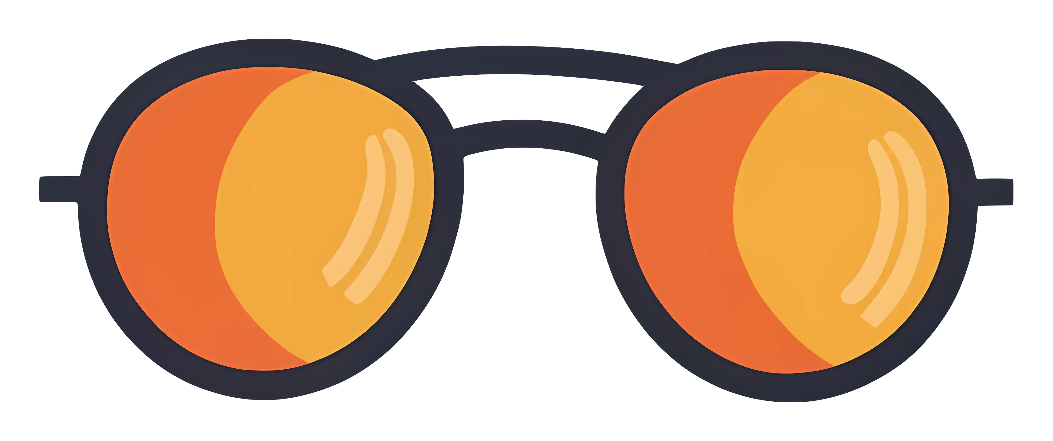 Stylish Sunglasses with Orange Lenses