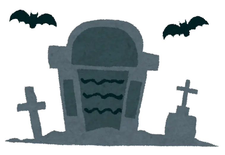 Gravestone with Bats for Halloween