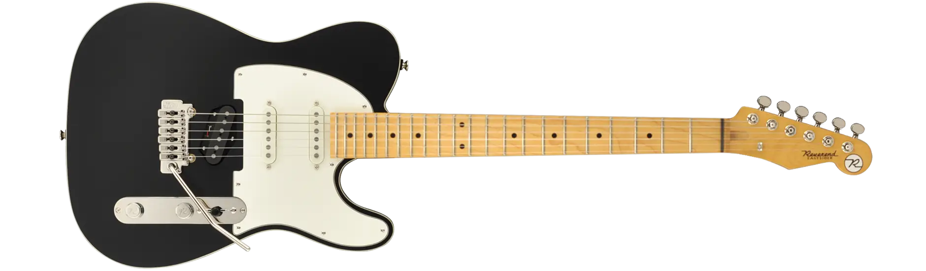 Black and White Electric Guitar for Music Enthusiasts