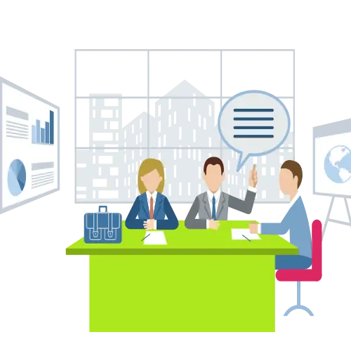 Illustration of a Business Meeting in Action