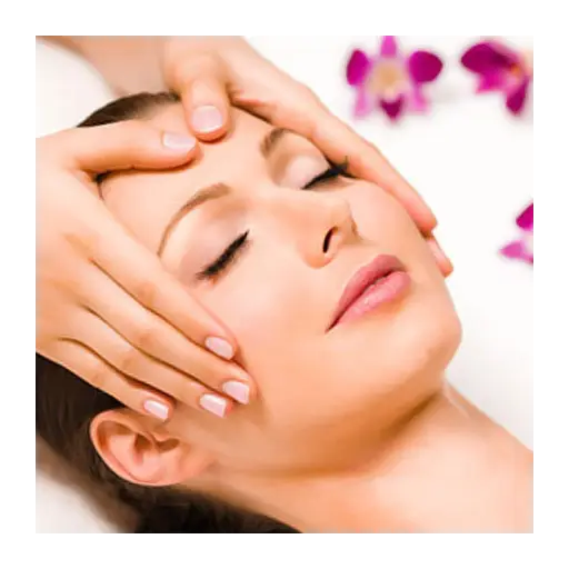 Woman Receiving Relaxing Facial Massage