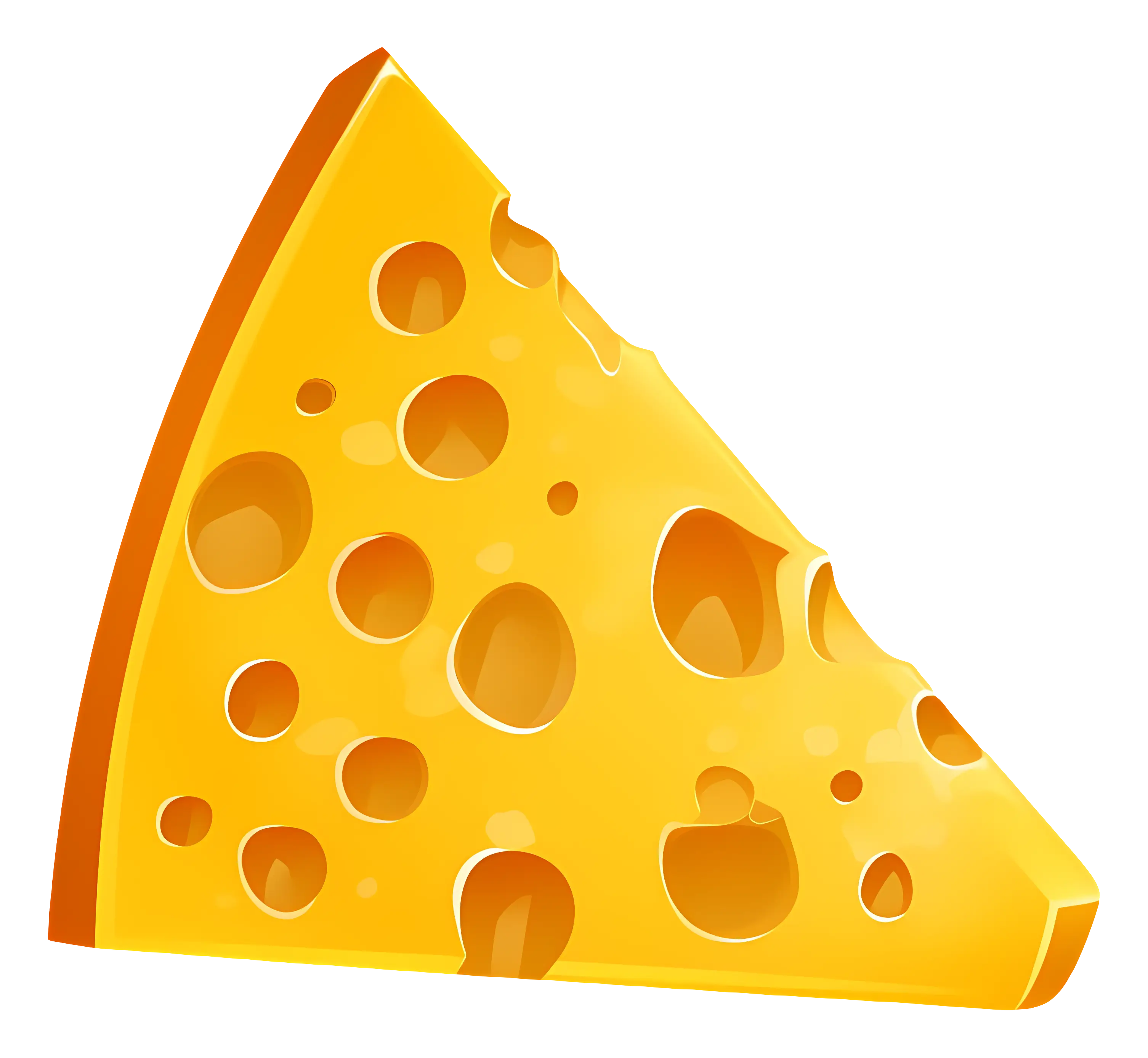 Yellow Cheese Slice with Holes