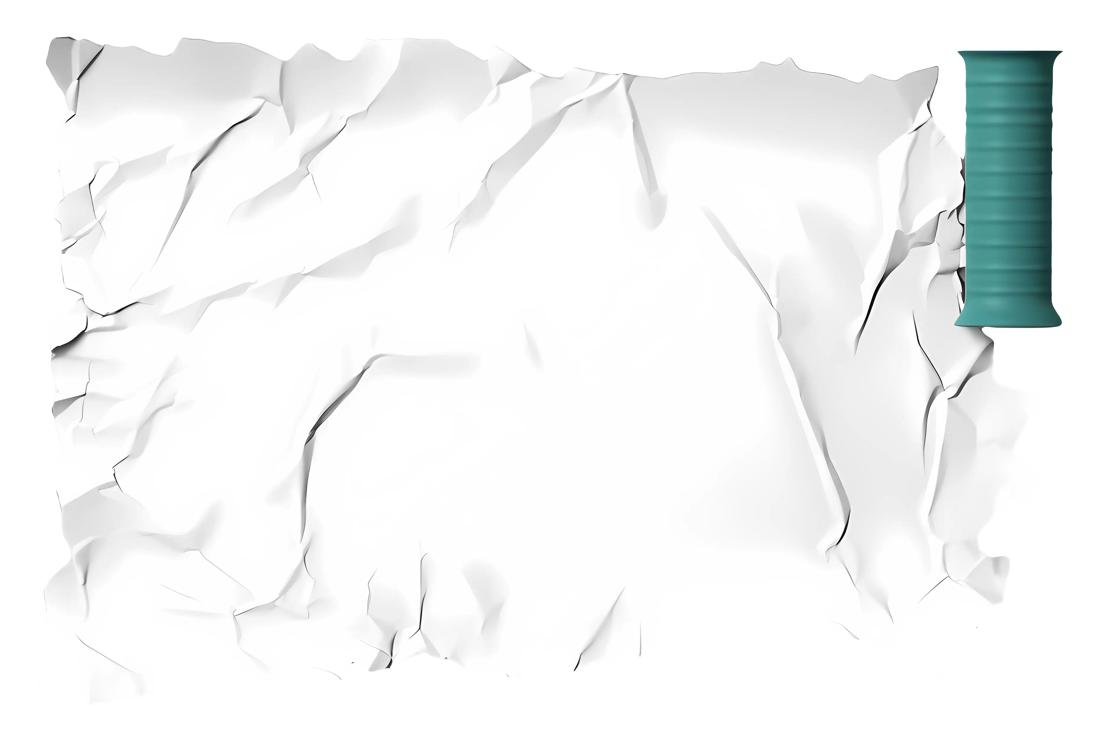 Crumpled Paper with Thread