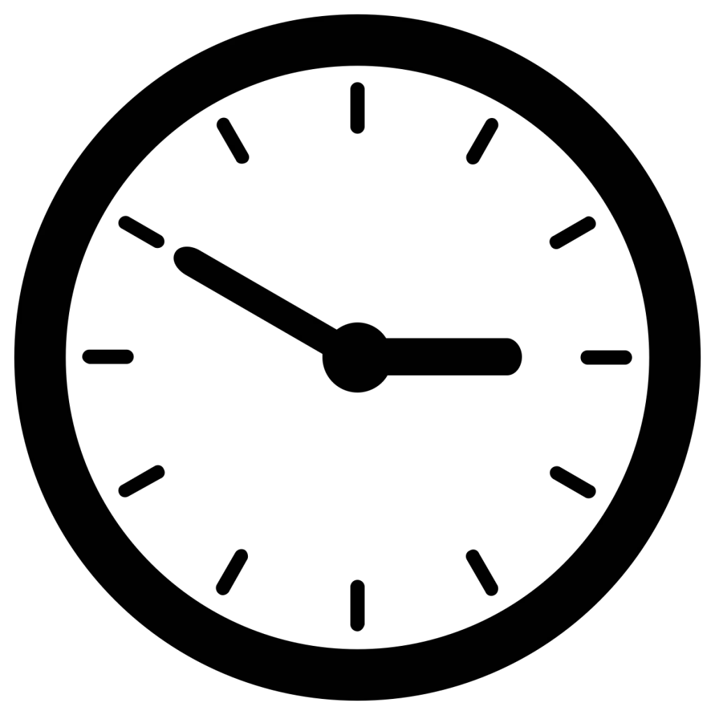 Black Simple Clock Icon