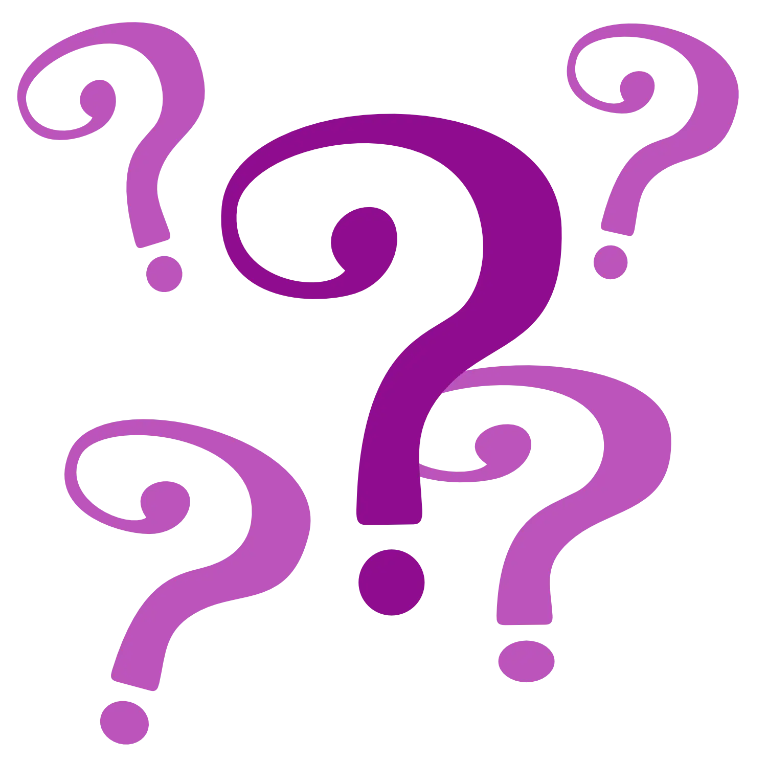 Purple Question Marks Illustration