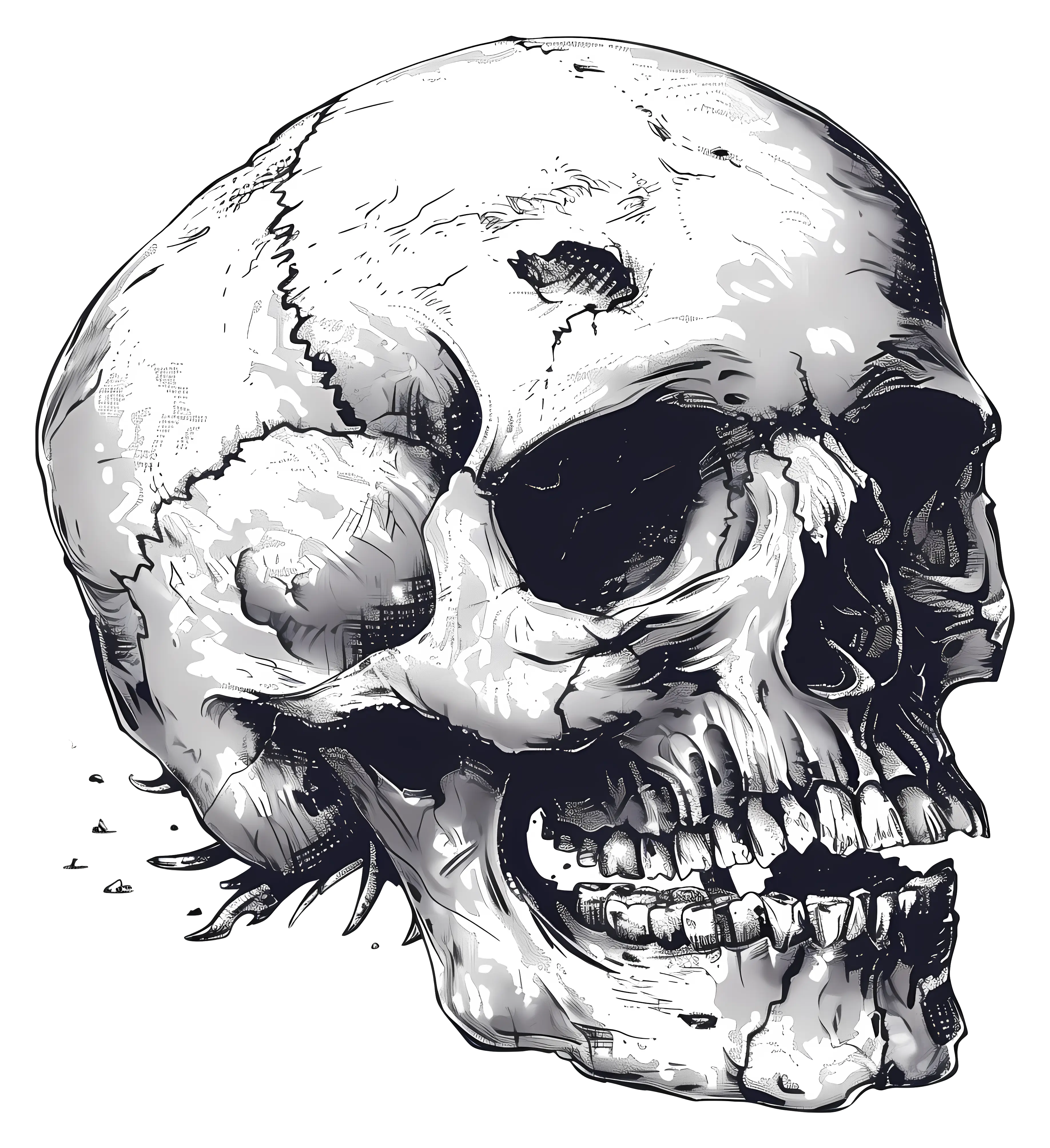 Abstract Skull Art