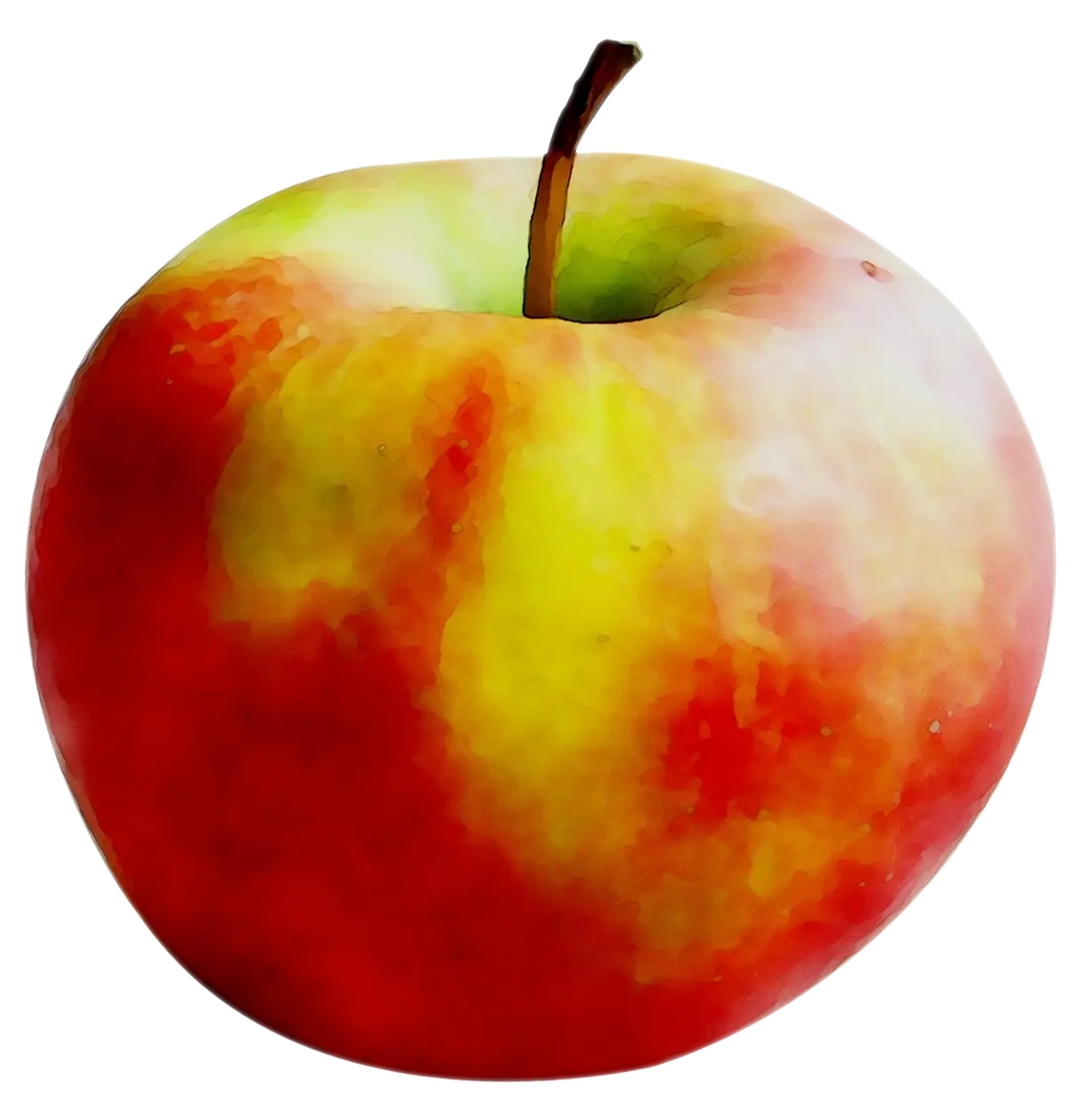 Red and Yellow Realistic Apple Illustration