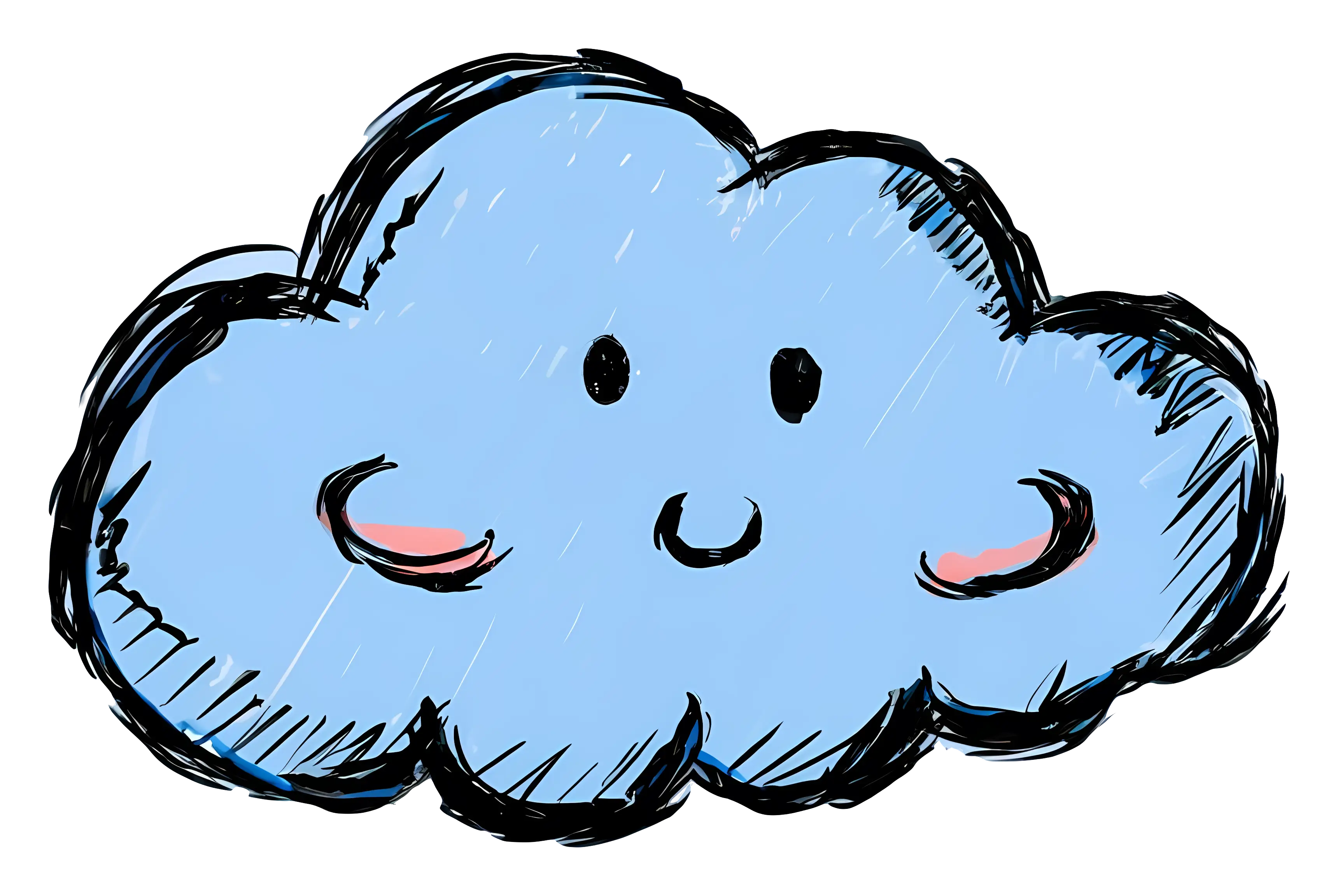 Smiling Cartoon Cloud Illustration