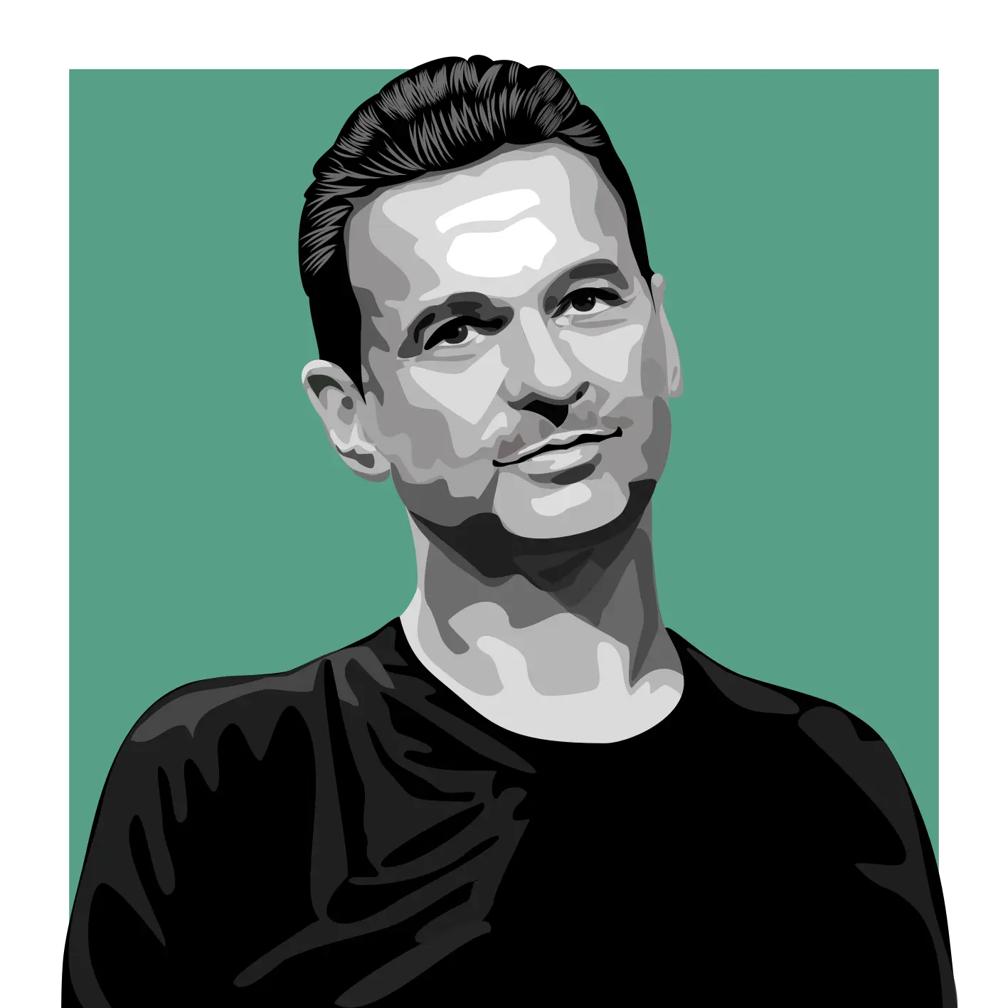Vector Illustration of Man Portrait