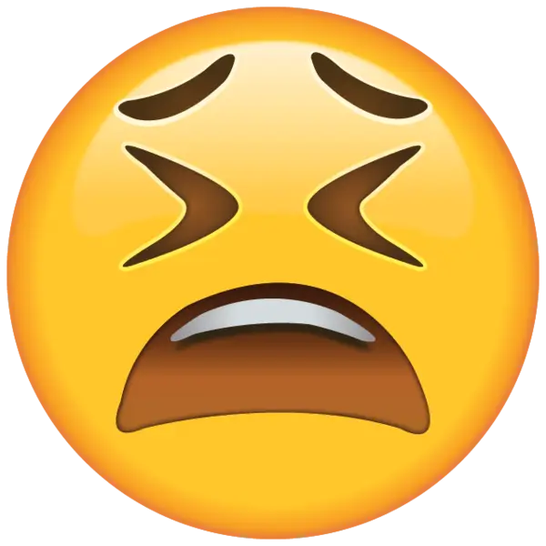 Sad Yellow Emoji Face Illustration