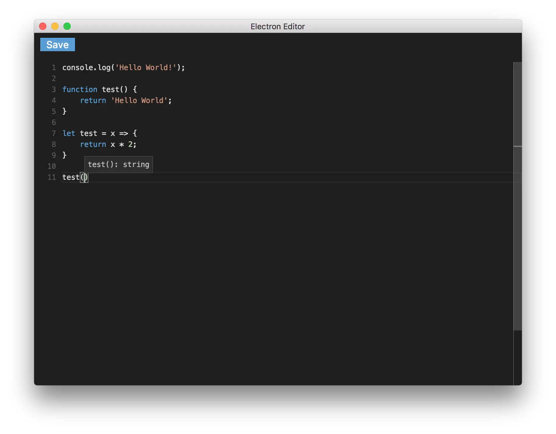 Programming Code in a Lightweight Editor