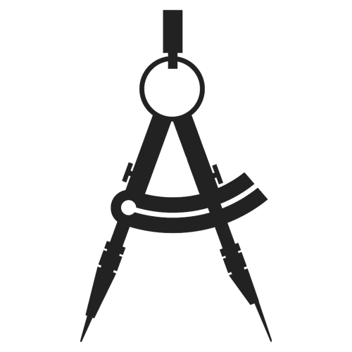 Black Geometry Compass Icon