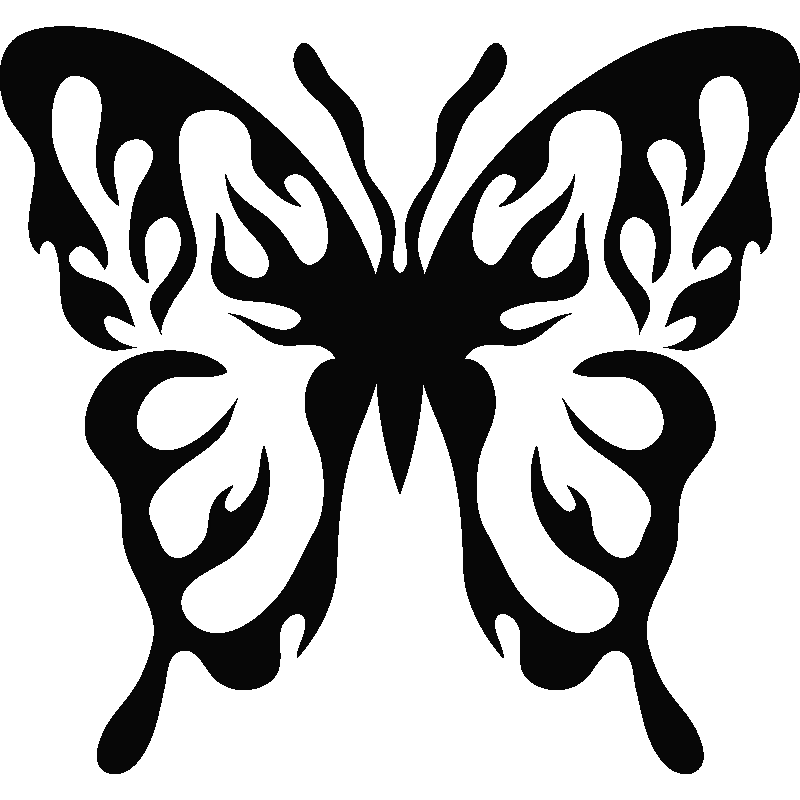 Black Butterfly Silhouette Design