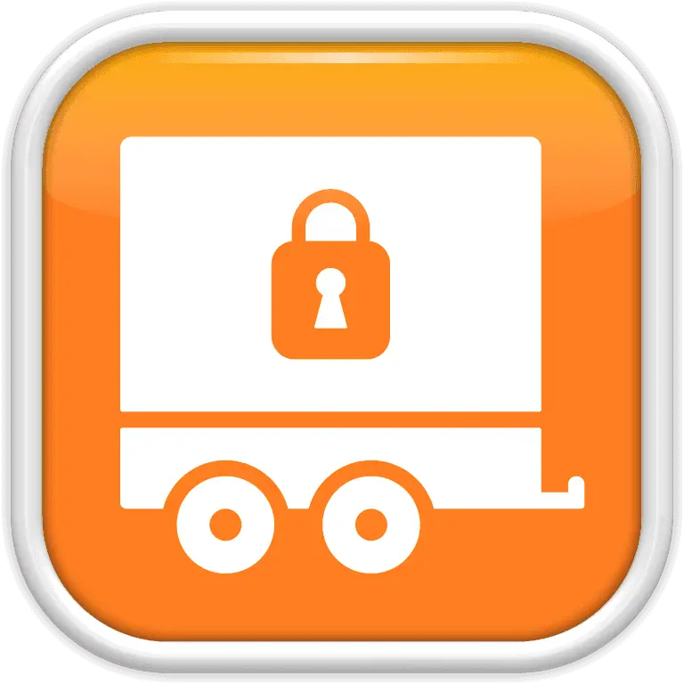 Orange Lock Security Icon