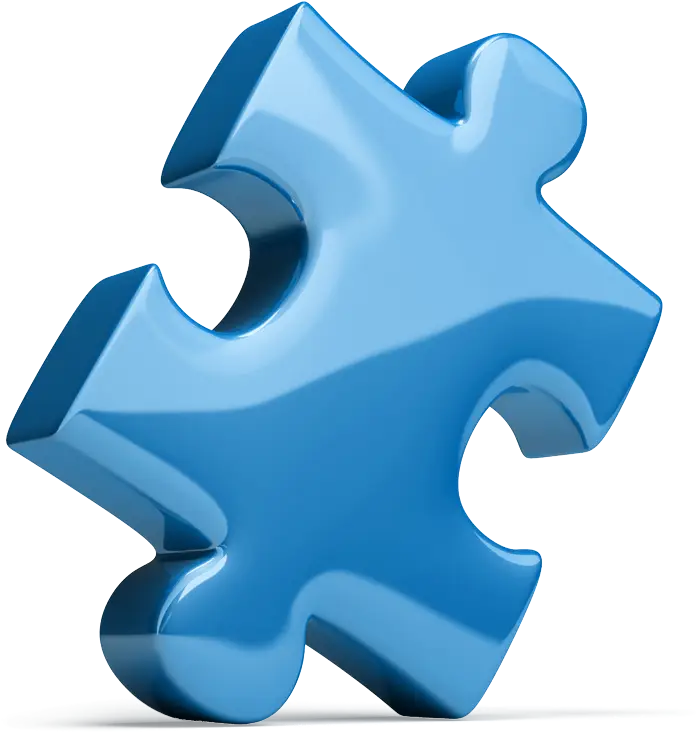 Shiny Blue Puzzle Piece