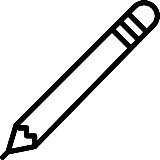 Black Outline Pencil Drawing Symbol