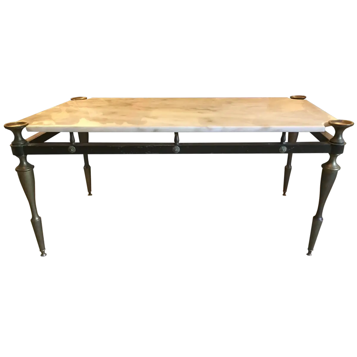 Marble Top Table with Metal Legs